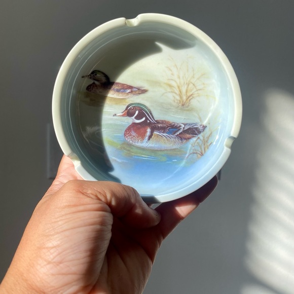 Vintage Otagiri Stoneware Mallard Duck Ashtray - Picture 3 of 7